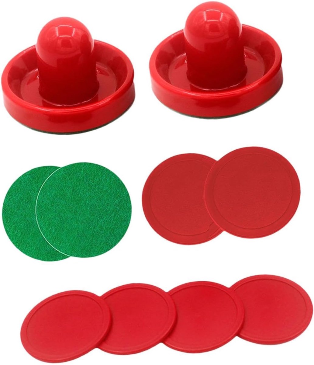 Air Hockey Set - Pucks en Pushers - Familie Spel - Duurzaam Kunststof - 6.4 cm Pucks - Meerdere Kleuren