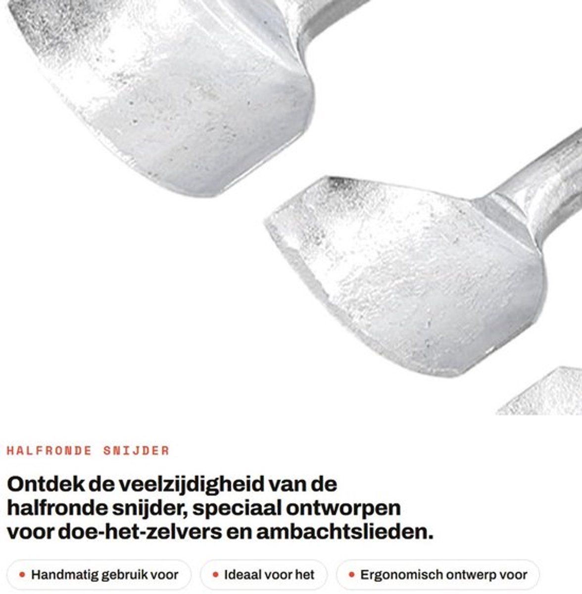 Dailygoods- Halfcirkelpons 7 Stuks - Lederen Pons - Ergonomisch Ontwerp - Staal