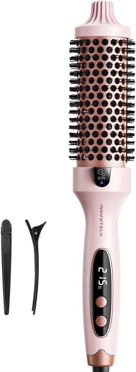 Thermoborstel - Roze - Ionische Technologie - 5 Temperatuurniveaus - Voor Glanzend Haar