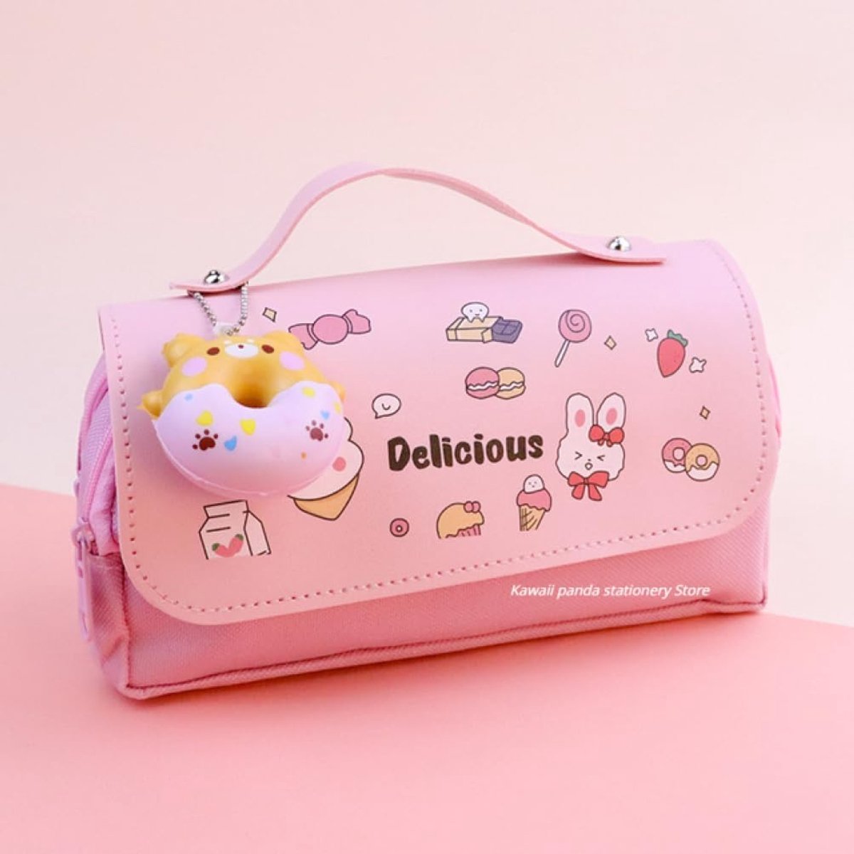 Etui 3D - Opbergdoos - Schoolbenodigdheden - Waterproof en Wasbaar - 21 x 7 x 10 cm - Roze