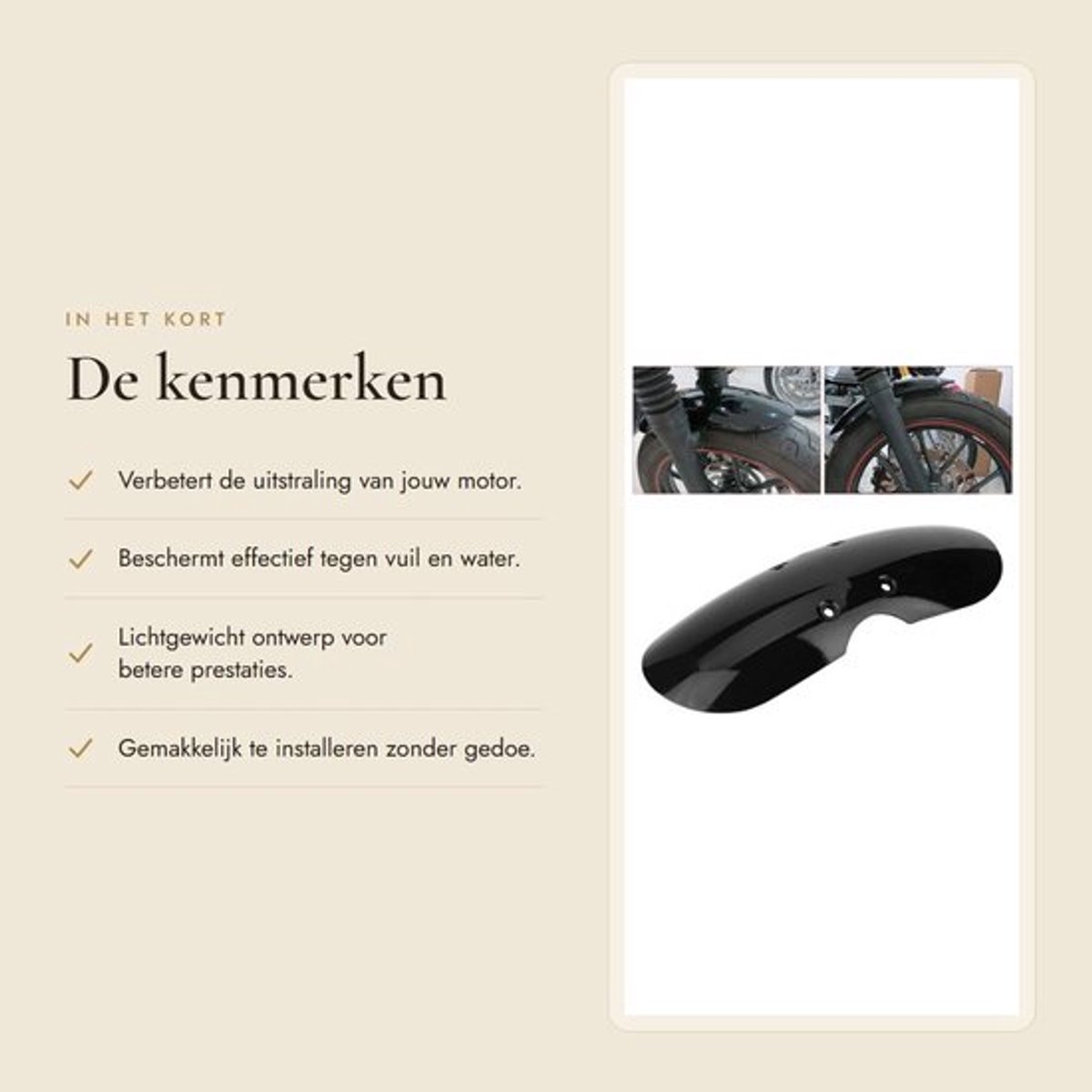 Dailygoods- Voorwielspatbord - Achterspatbord - Spatborden - Spatbordstang