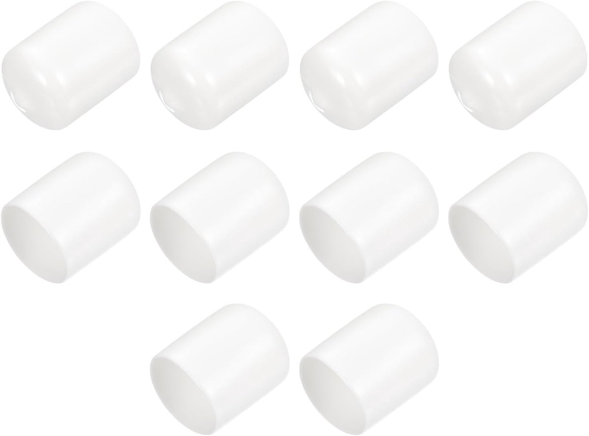 Rubberen Eindkappen - Beschermdoppen Buisstop - Meubels Beschermen - Zacht Elastisch Materiaal - 22 mm Binnendiameter - Wit