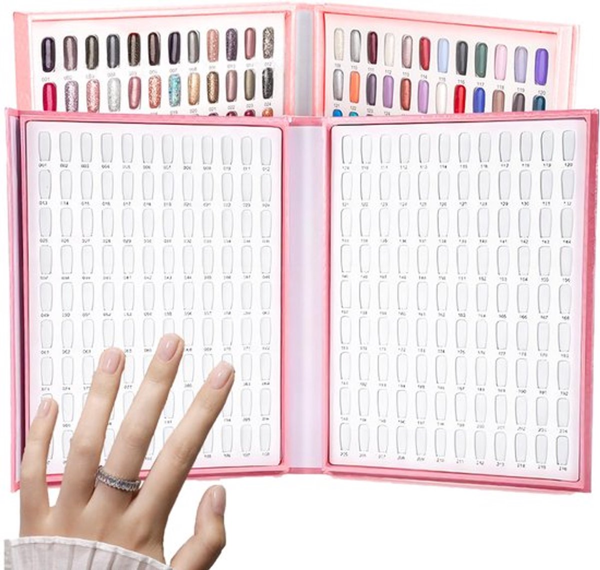 Nagelkunst presentatietafel met 216 posities