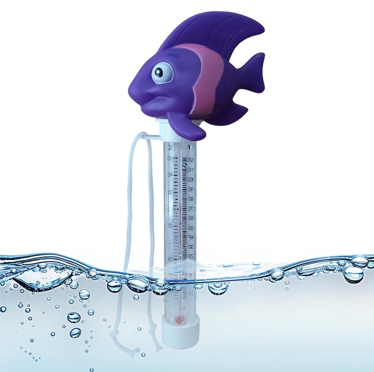 Water Temperatuur Tester - Drijvende Monitor - Zwembad Controleren - Gemakkelijk Afleesbaar - 21.8 Centimeter - Wit