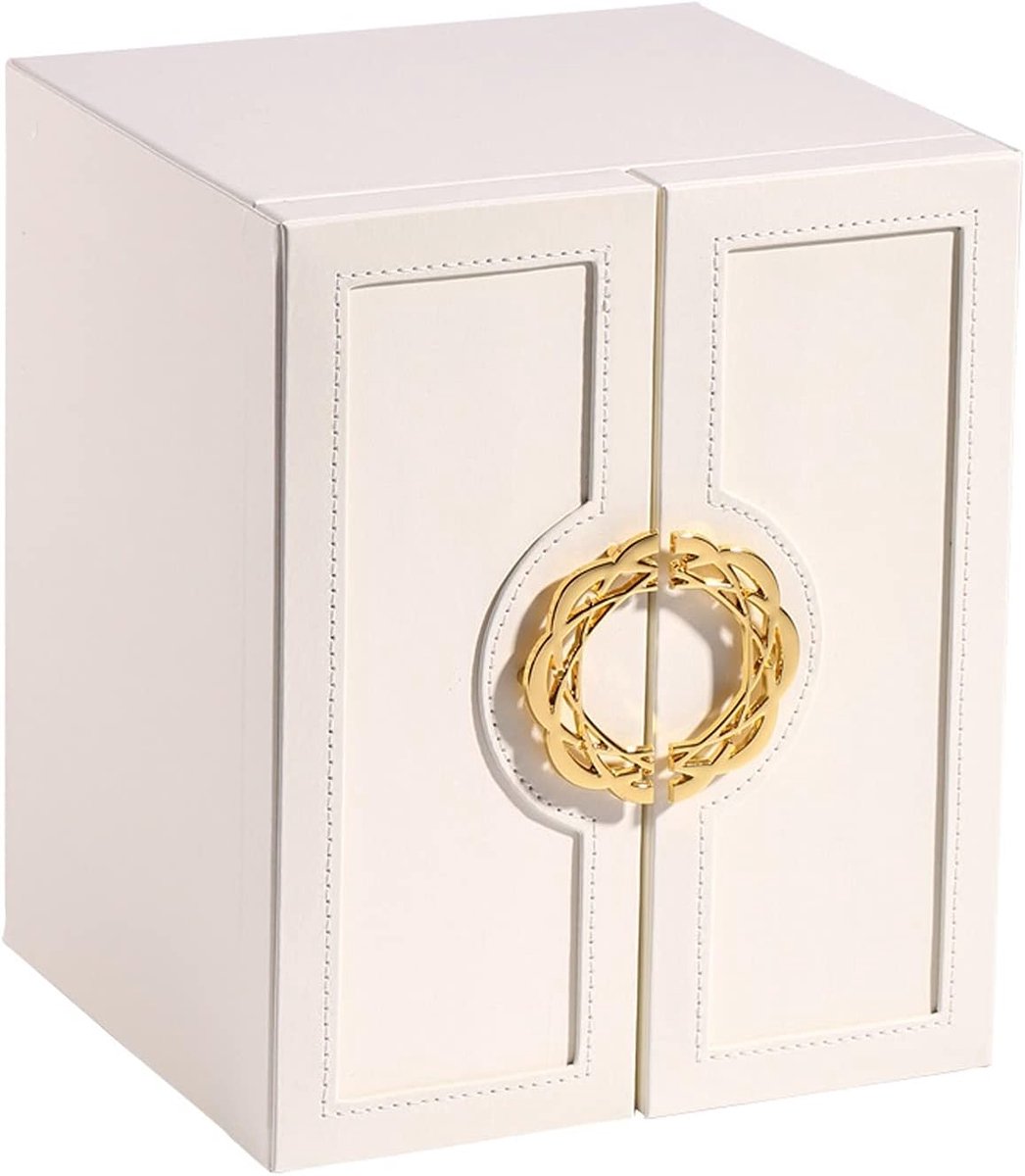 Sieradendoos Organizer - Opbergkoffer - Sieraden Opbergen - 5 Lades - 20x18x24cm - Wit