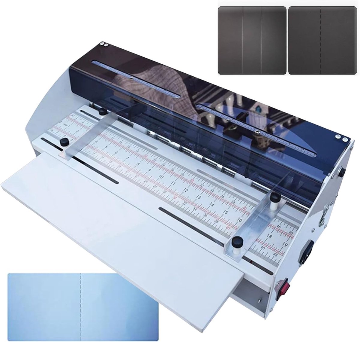 Elektrische Papierbewerker - Vouwmachine Snijmachine - Kaarten Maken - 3-in-1 Ontwerp - 47 cm Breed - Zilver