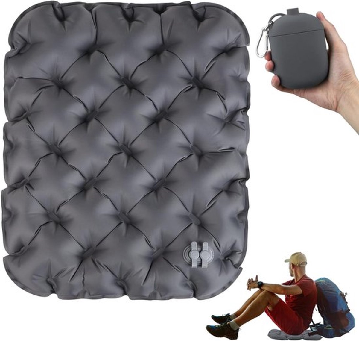 Allecto Plus - Outdoor camping - Opblaasbaar zitkussen voor kinderen
