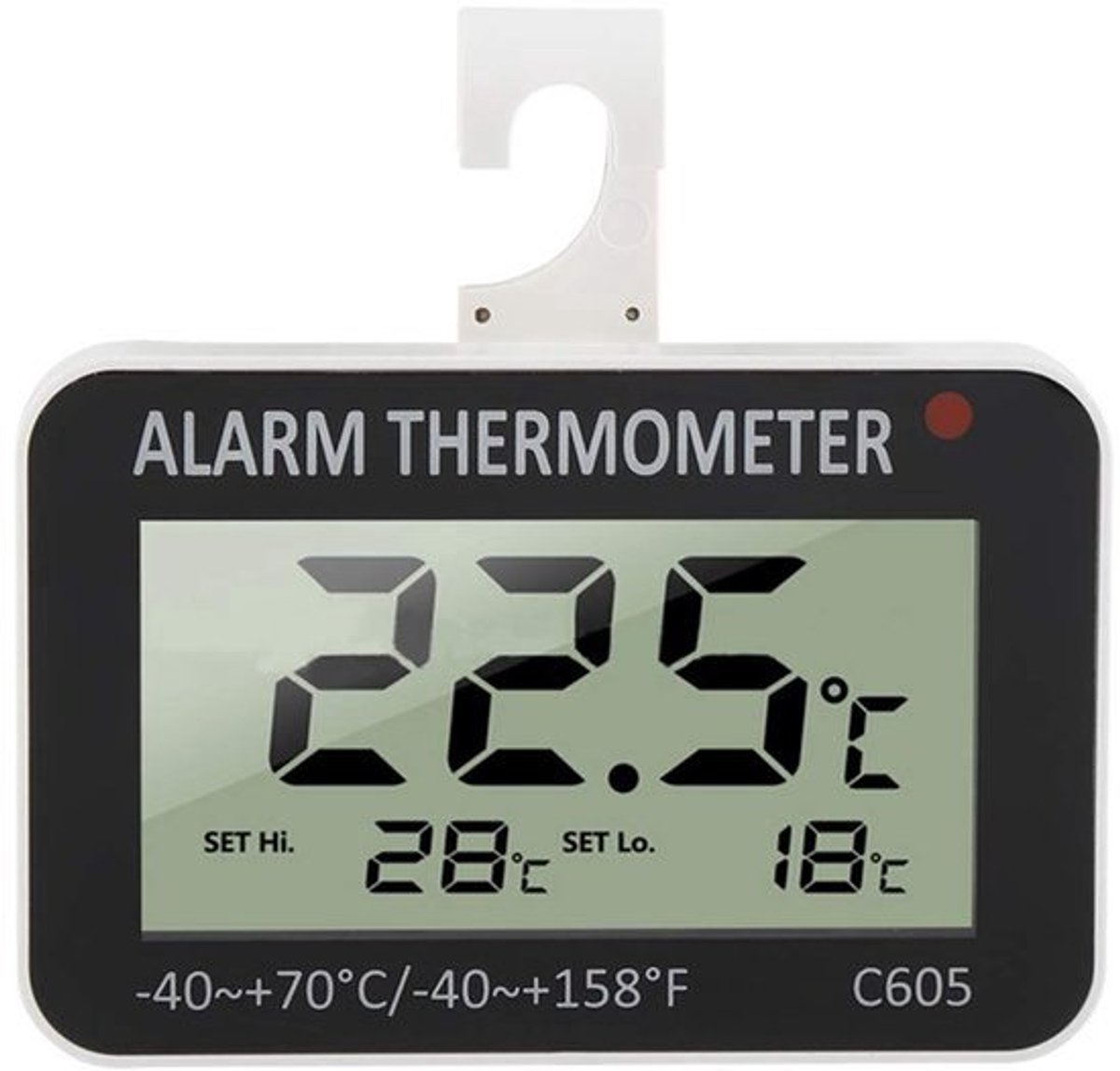 Digitale koelkastthermometer met temperatuurmeter en alarm