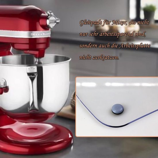Keukenmachine Mat - Schuifplank Accessoire - Apparaten Verplaatsen - Duurzaam Acryl Ontwerp - 34 x 213 cm - Transparant — afbeelding 2