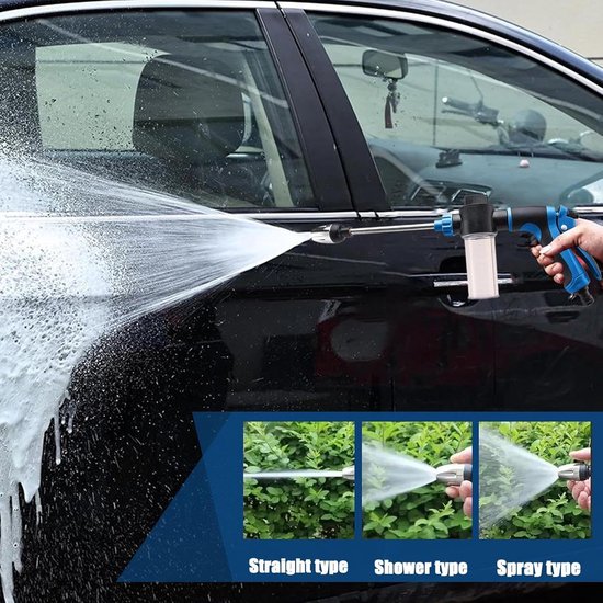 Autowas Spuiterset - Draagbare Reiniger - Auto Reinigen - 3 Instelbare standen - 30 x 15 x 4 cm - Blauw — afbeelding 4