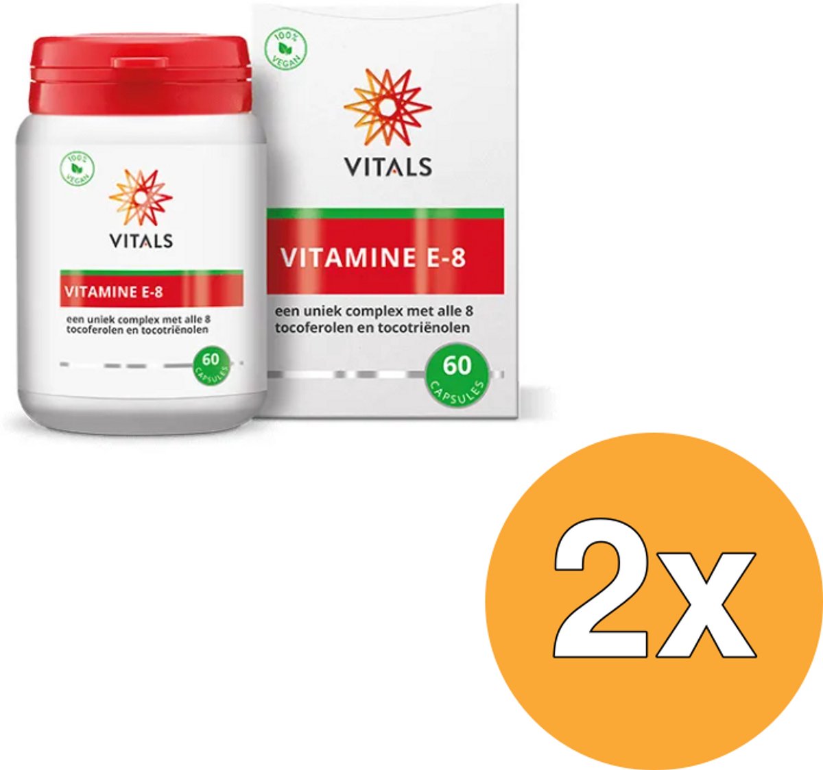 2x Vitals Vitamine E-8 (60 softgels)