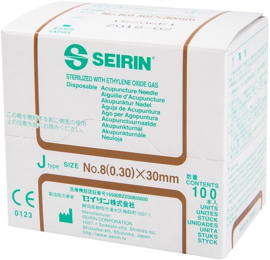 Seirin J Type - Dry needle - Diverse maten - KS Medical Group