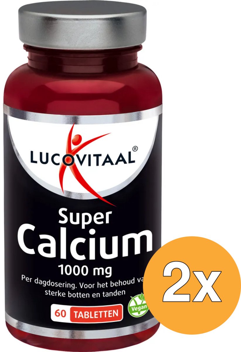 2x Lucovitaal Super Calcium 1000mg (60 tabletten)