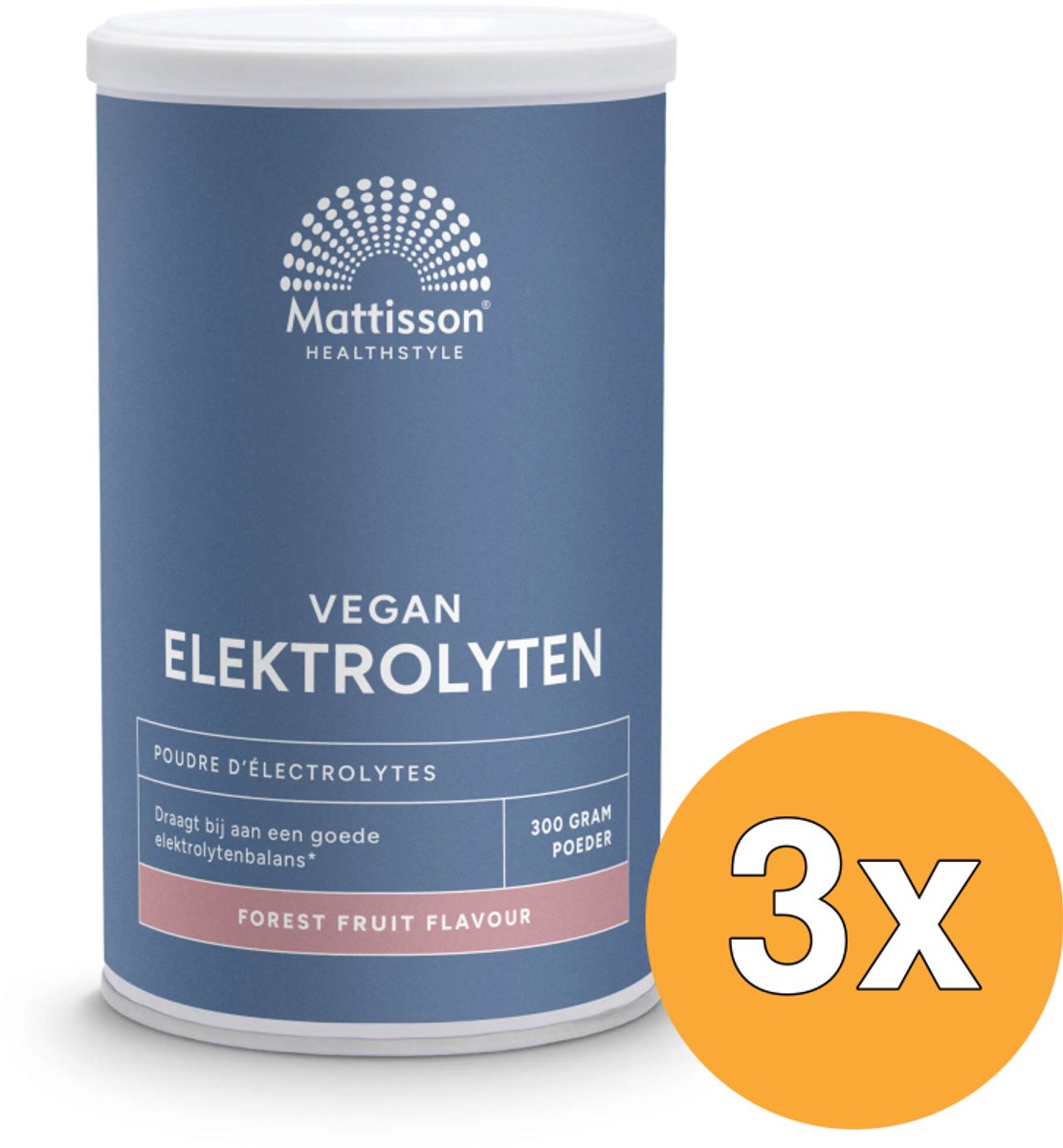 3x Mattisson Elektrolyten Poeder Forest Fruit (300 gr)