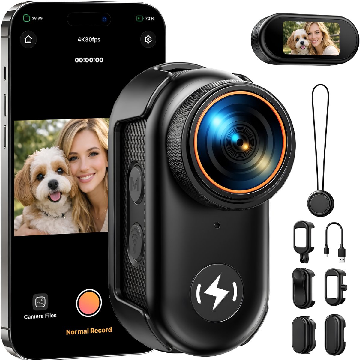 SP® Bodycam - 64GB - Mini Bodycam - Mini Action camera - Zwart - 12cm x 9cm x 8cm