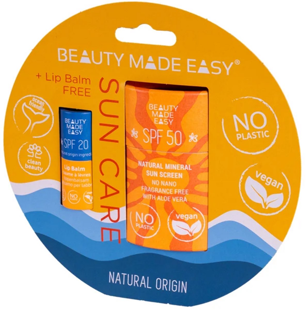 Beauty Made Easy Sun Care Promo Pack 1 stuks - voor alle huidtypen, vegan, dierproefvrij, zonder microplastics, voor gezicht en lichaam