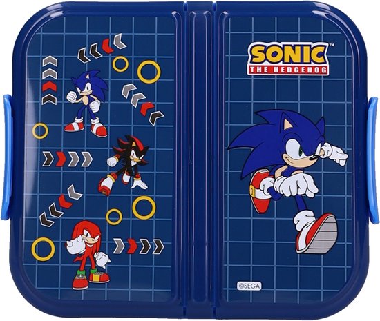 Sonic Eat Yum Repeat Lunchbox - 15 x 18 x 5 cm - Blauw - Sonic, Shadow & Knuckles van Sonic — afbeelding 2
