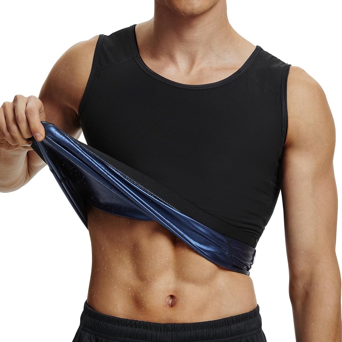 Heren Sauna Sweat Vest voor Effectieve Vetverbranding en Cardio Training - Slimmer Worden met Comfortabel Fitness T-Shirt