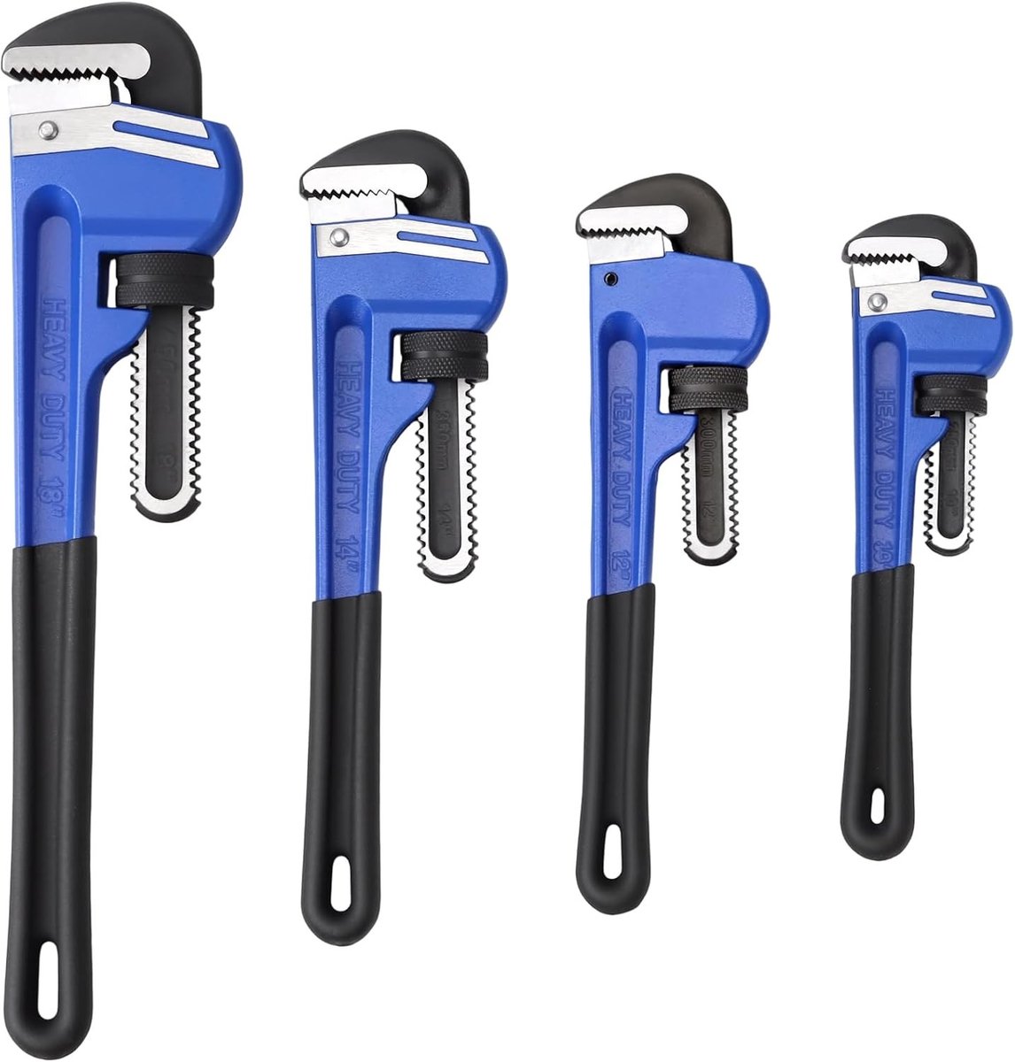 Set van 4 Verstelbare Buisgrijpers van 24,5 cm tot 40 cm voor Tensioneren, Aandraaien en Reparaties