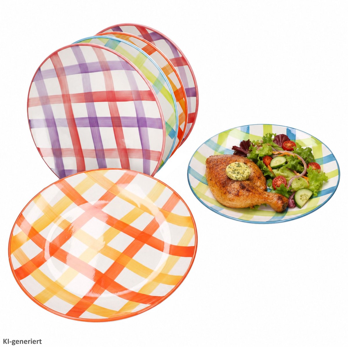 6-delige set PICKNICK dinerborden voor 6 personen van steengoed – 24325565