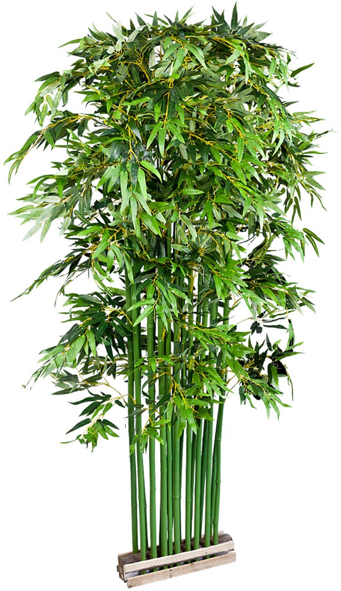 Zichtwering Element Kunstmatige Plant Bamboe Decoratie 200cm Echt Hout DECOVEGO