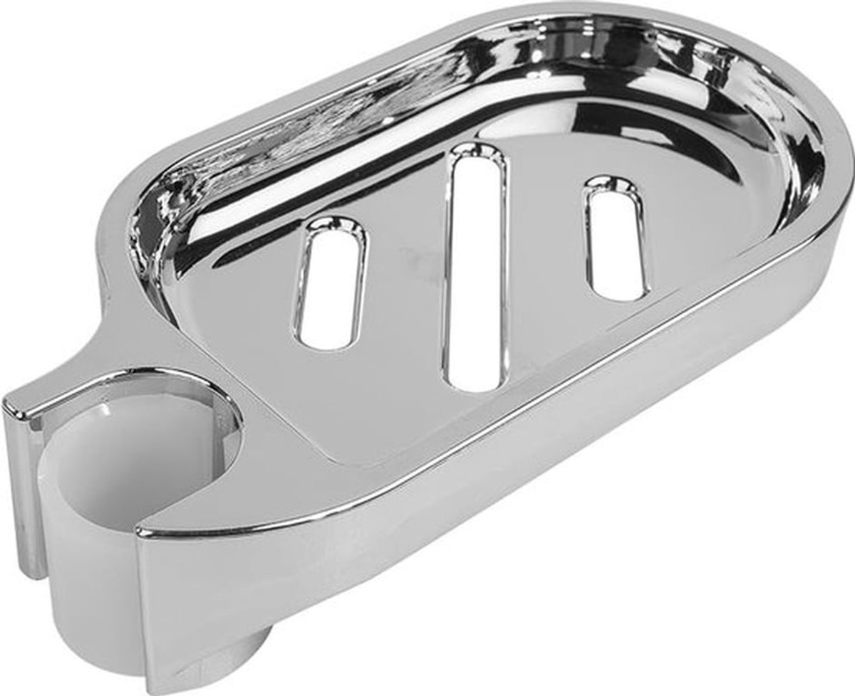 Douchestang Zeephouder, Clip-on Badkamer Zeephouder, ABS Douche Zeepbakje, Verstelbare Badkamergadget VOOR 22MM Buis/Steel