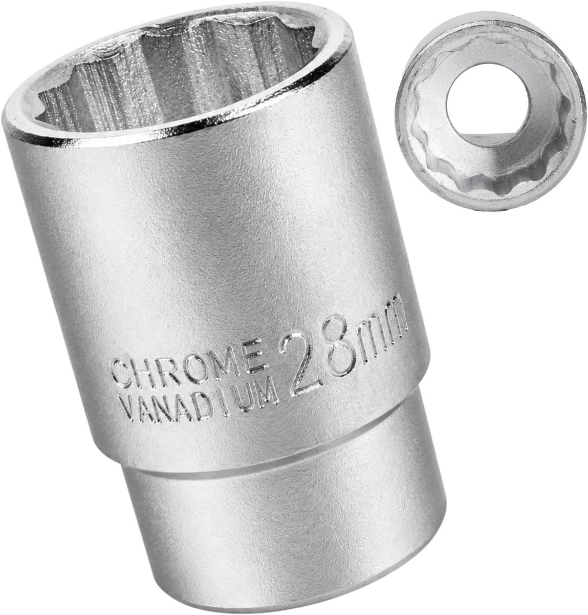 Dopsleutel 28 mm 3/4 inch 12-kant voor professioneel gebruik, duurzame CR-MO kwaliteit en hoge grip
