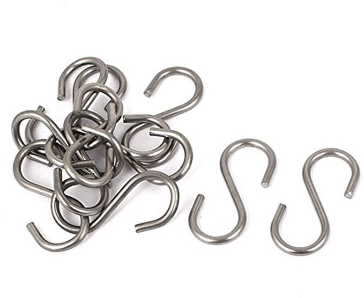 2mm Dikte 201 RVS S Vormige Haak Hanger 10 Stuks