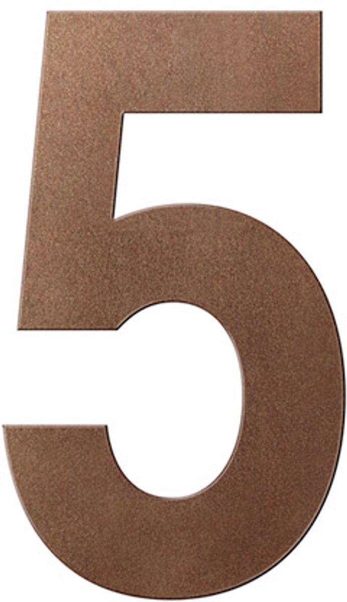 Huisnummer - Brons Kleur - RVS - GPF - Bronze blend 5, 150 mm