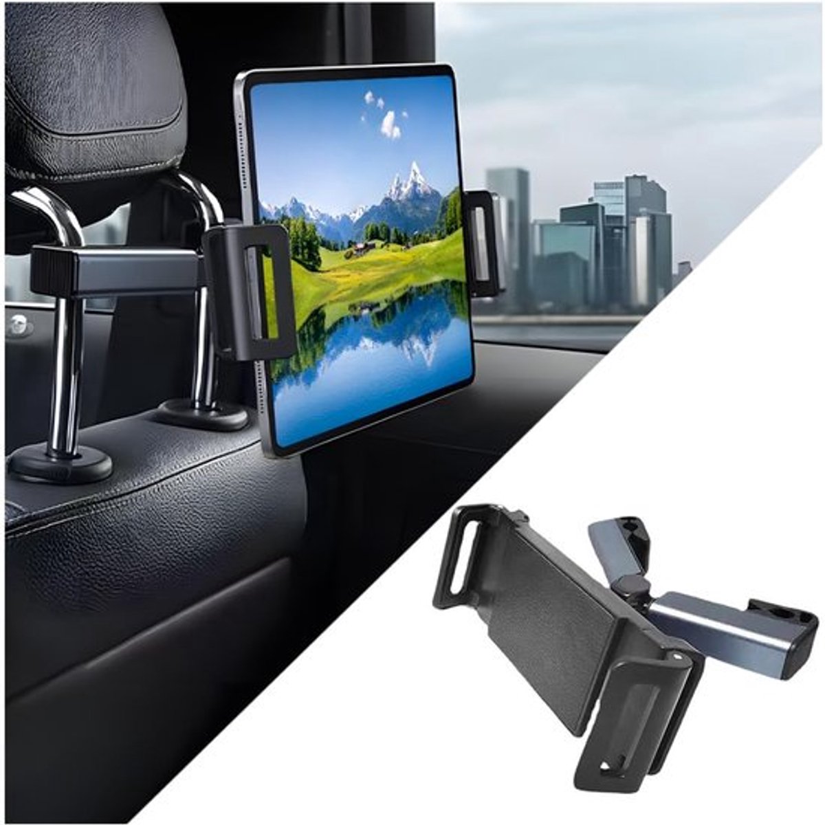 Autohouder Hoofdsteun 360° Rotatie Tablethouders Autohoofdsteun Uitschuifbare hoofdsteunhouder Universele tablethouders Universele autodecoratie-accessoires