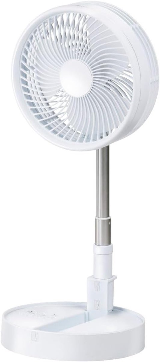 Telescopische Tafelventilator - Mini Ventilator USB - Persoonlijke Koeling - Verstelbaar 13-55cm - 4 Snelheden - Wit
