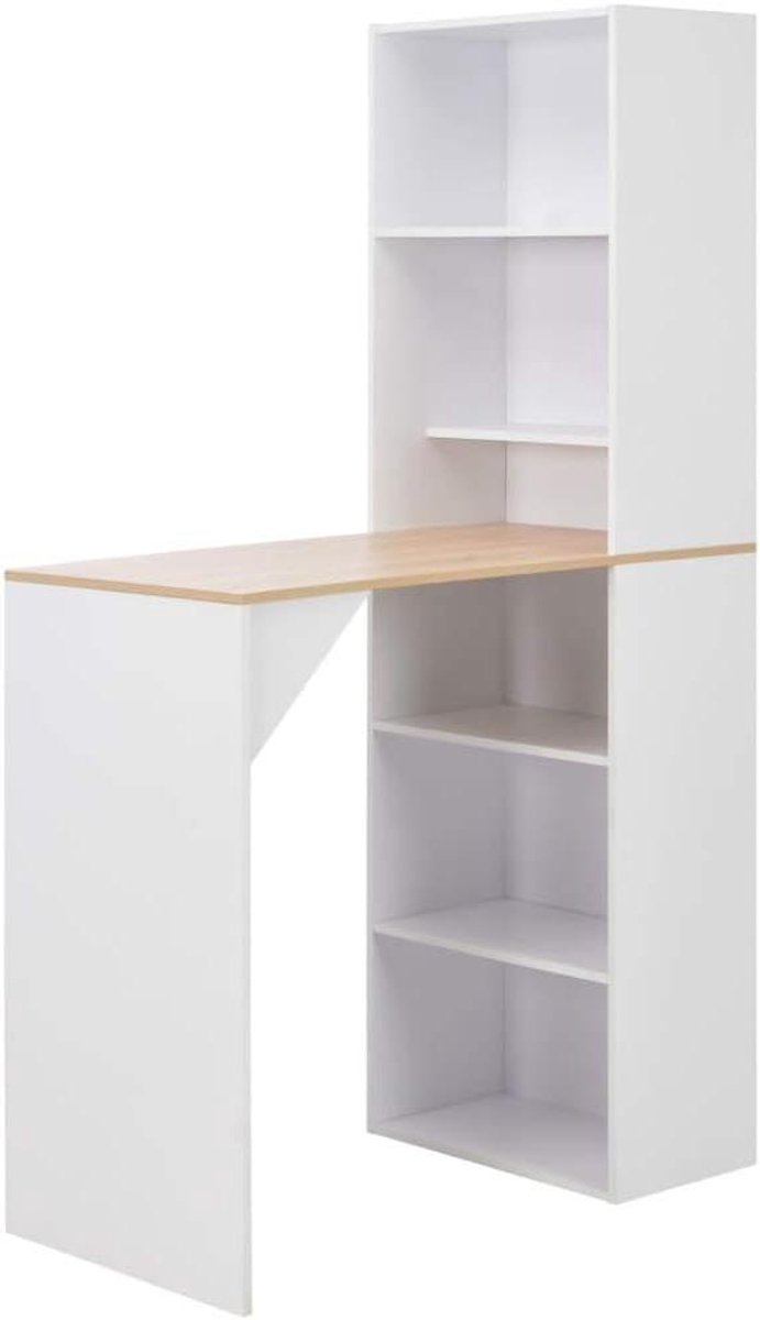 Bartafel met onderkast - Hoge tafel statafel - Drankjes bereiden en drinken - L-vormig frame