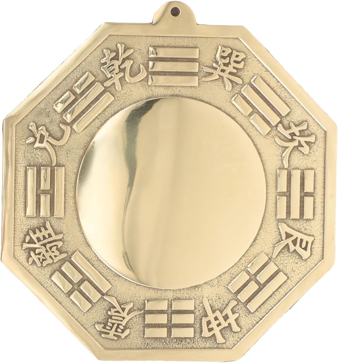 Retro Hangende Bagua Spiegel voor Feng Shui Bescherming - 16cm Gouden Deurdecoratie, Spirituele Energie en Harmonie