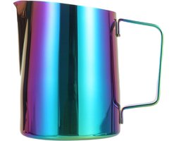 Handmatige Melkopschuimer, 500ml RVS Melkkan voor Espresso, Cappuccino en Latte Art, Multicolor en Duurzaam Ontwerp
