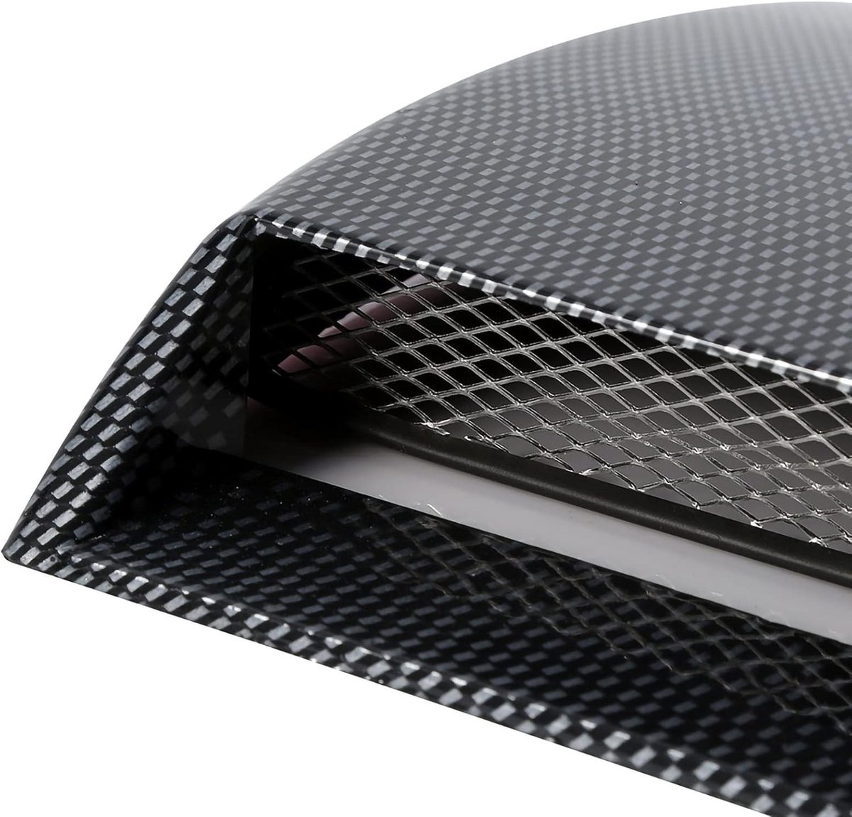 Universele Autokapventilatiesticker voor Verbeterde Luchtstroom en Motorbescherming, Zelfklevend Gaas voor Diverse Auto's in Koolstofvezel Kleur