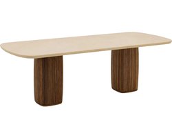Goossens Nova Eettafel - Mortex - 200 x 77 x 100 cm - Rechthoek - beige