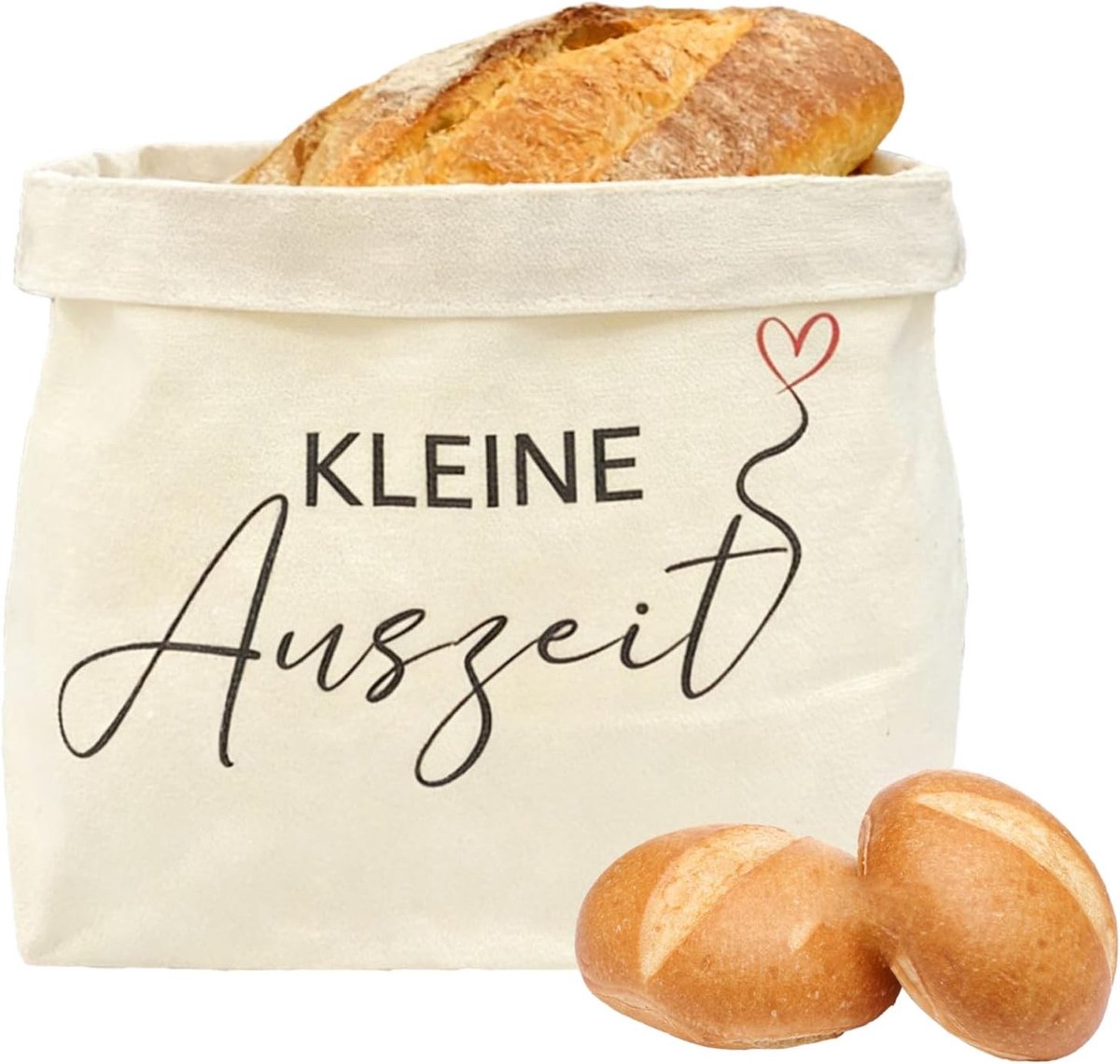 Kleine herbruikbare cadeaumand van canvas, stoffen zak voor levensmiddelen en brood, perfect voor geschenken en duurzaam gebruik