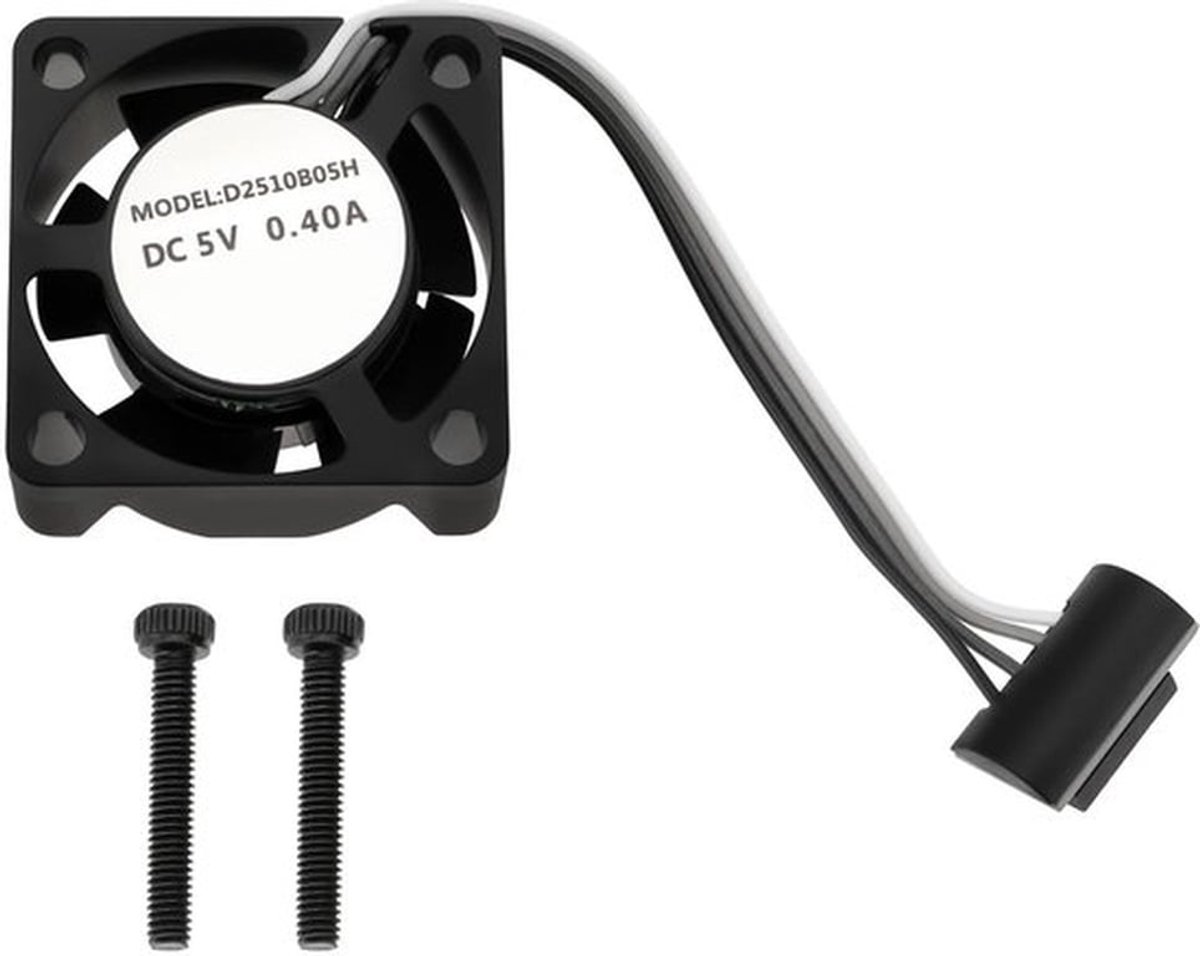 1pc 5V 0.4A 15500RPM Extruder Hot End Cooling Fan with Screws Bearing Fan Compatible with Bambu Lab P1P/P1S 3D Printer (25x25x10mm)