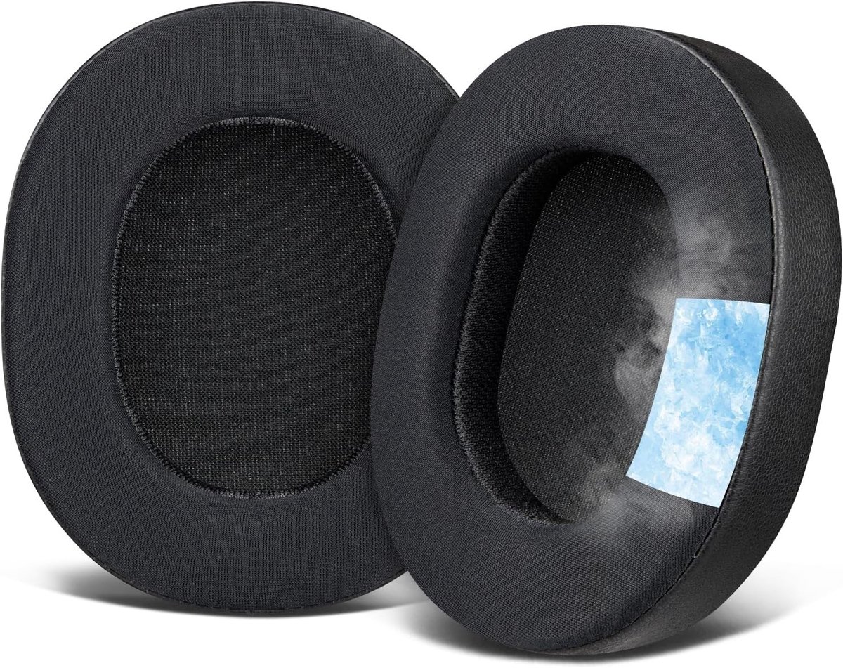 Vervangende Cooling Gel Oorkussens voor Audioheadphones, Hoogwaardige Schuim, Dikte Verhoogd - Zwart, Comfortabel en Ademend