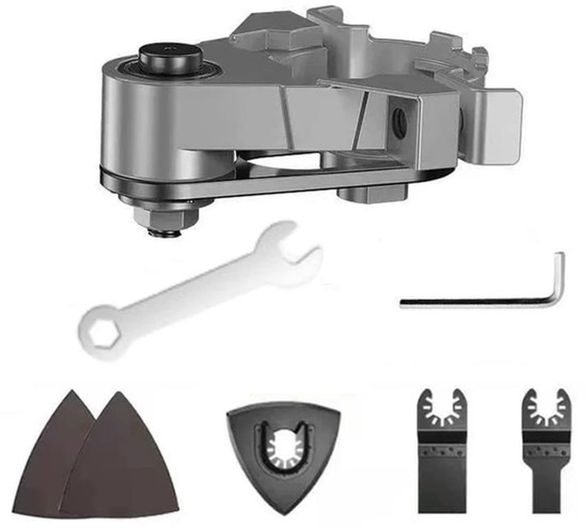 Universele haakse slijper metalen kopadapter voor oscillatie, geschikt als vervangend accessoire voor diverse slijpers, duurzaam en eenvoudig te monteren