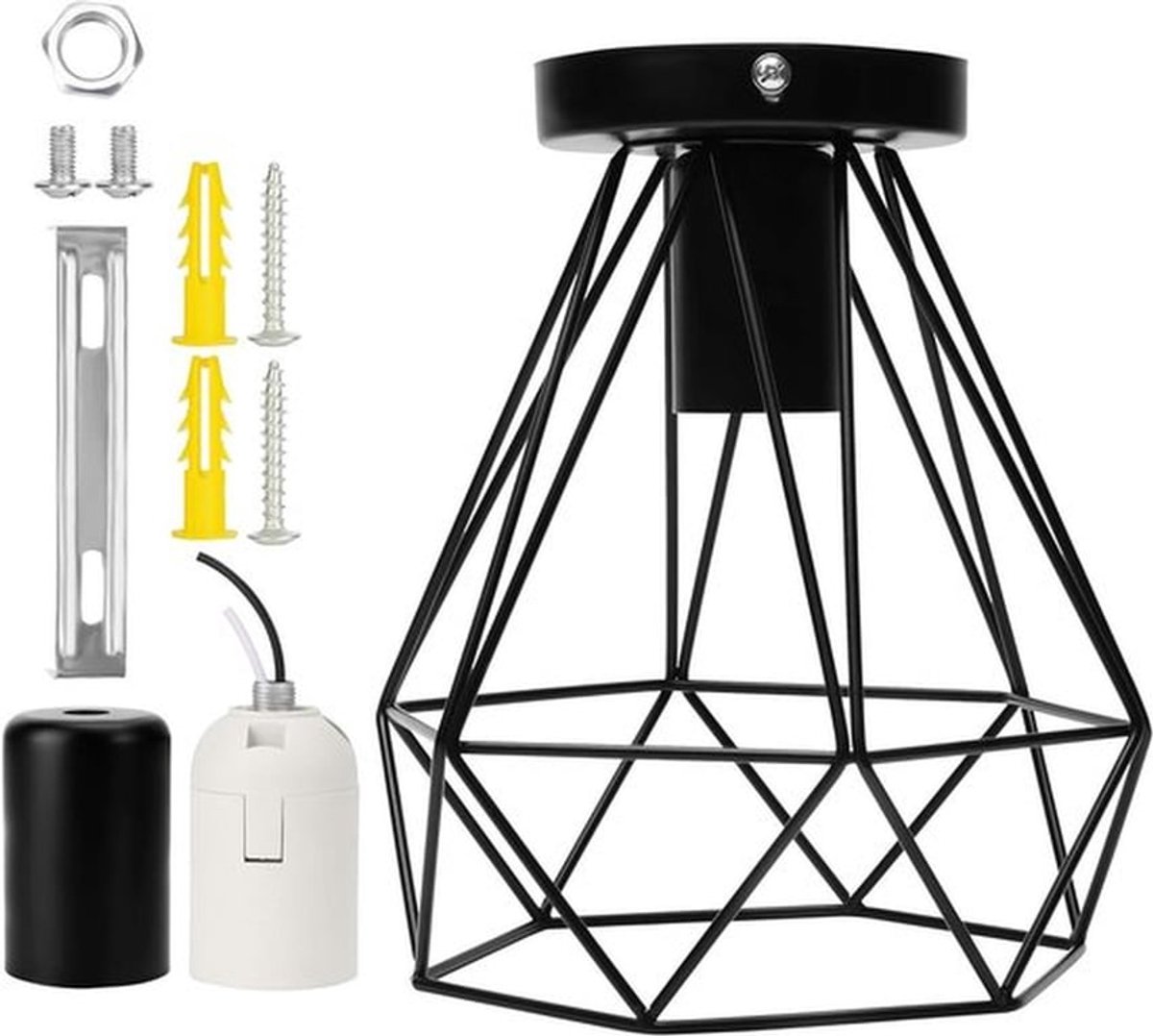 Hanglampen - Industrieel - Glas - Retro - Zwart - Verstelbaar - Geschikt voor E27 Lichtbron - Voor Keuken en Woonkamer