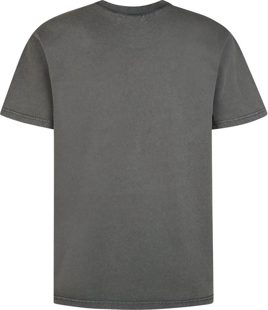 Donkergroen T-shirt met korte mouwen, achterkant.