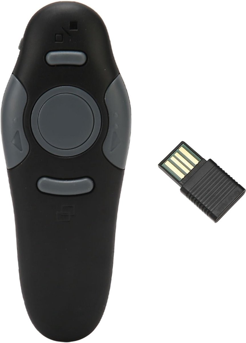 Draadloze Presentatie Clicker voor PowerPoint, Afstandsbediening voor Dia's, 49.2ft Bereik en Gebruiksvriendelijke Bediening