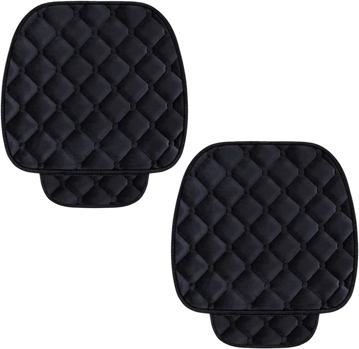Comfortabele Velours Autostoel Kussen en Stoelhoes - Universele Bescherming voor Voorstoelen in Zwart - Ergonomisch en Duurzaam