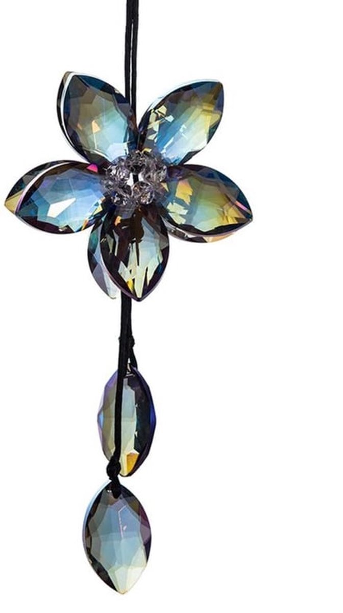 Kristallen auto hanger - Kleurrijke bloem suncatcher - Achteruitkijkspiegel ornament