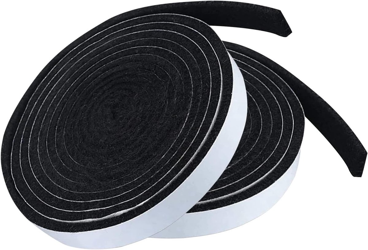 Set van 2 hittebestendige rookafsluitingen 1/2 inch x 1/8 inch, 3.5 meter lange grillafdichtingstape voor BBQ-lid en rookovens