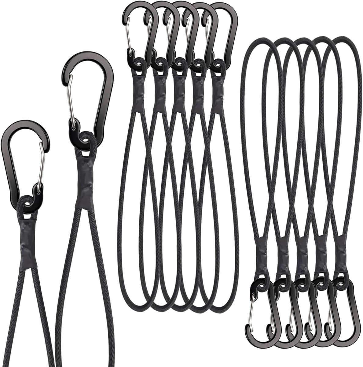 Elastische Spanbanden met Karabijnhaak - Rubber - Duurzaam Latex - Flexibel Systeem - Voor Outdoor Gebruik