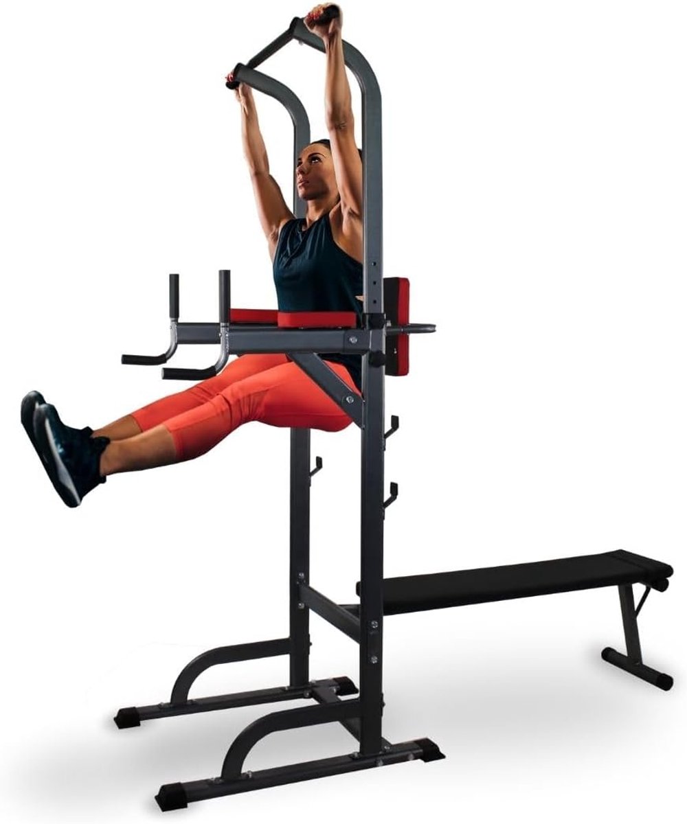 Multifunctioneel Krachttraining Station 9 in 1 - Opvouwbaar & Verstelbaar voor Thuisgym