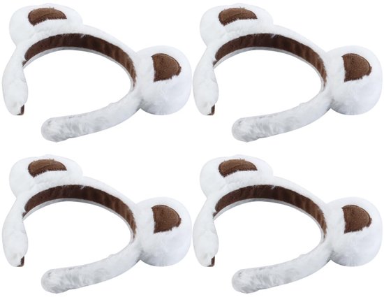Dailygoods- Hoofdband met Berenoren - Pluche Haarband - Dierenhaarband voor Meisjes/Vrouwen - Feestelijke Hoofdband - Veelzijdig Gebruik - Comfortabele Pasvorm