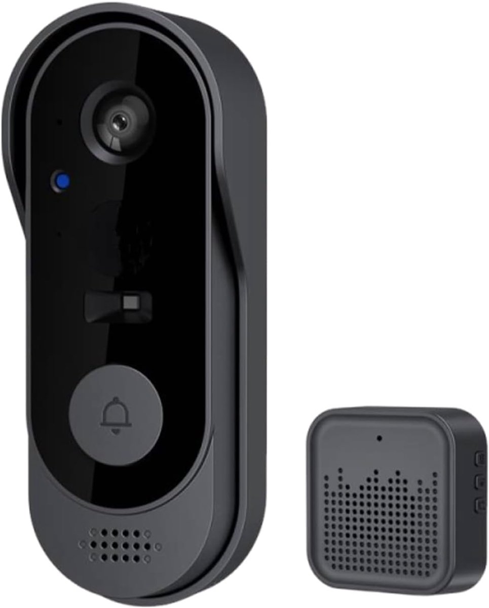 Videodeurbel Camera - Slimme Deurcamera - Beveiliging Thuis - Intelligente Bewegingsdetectie - 5 x 135 cm - Zwart